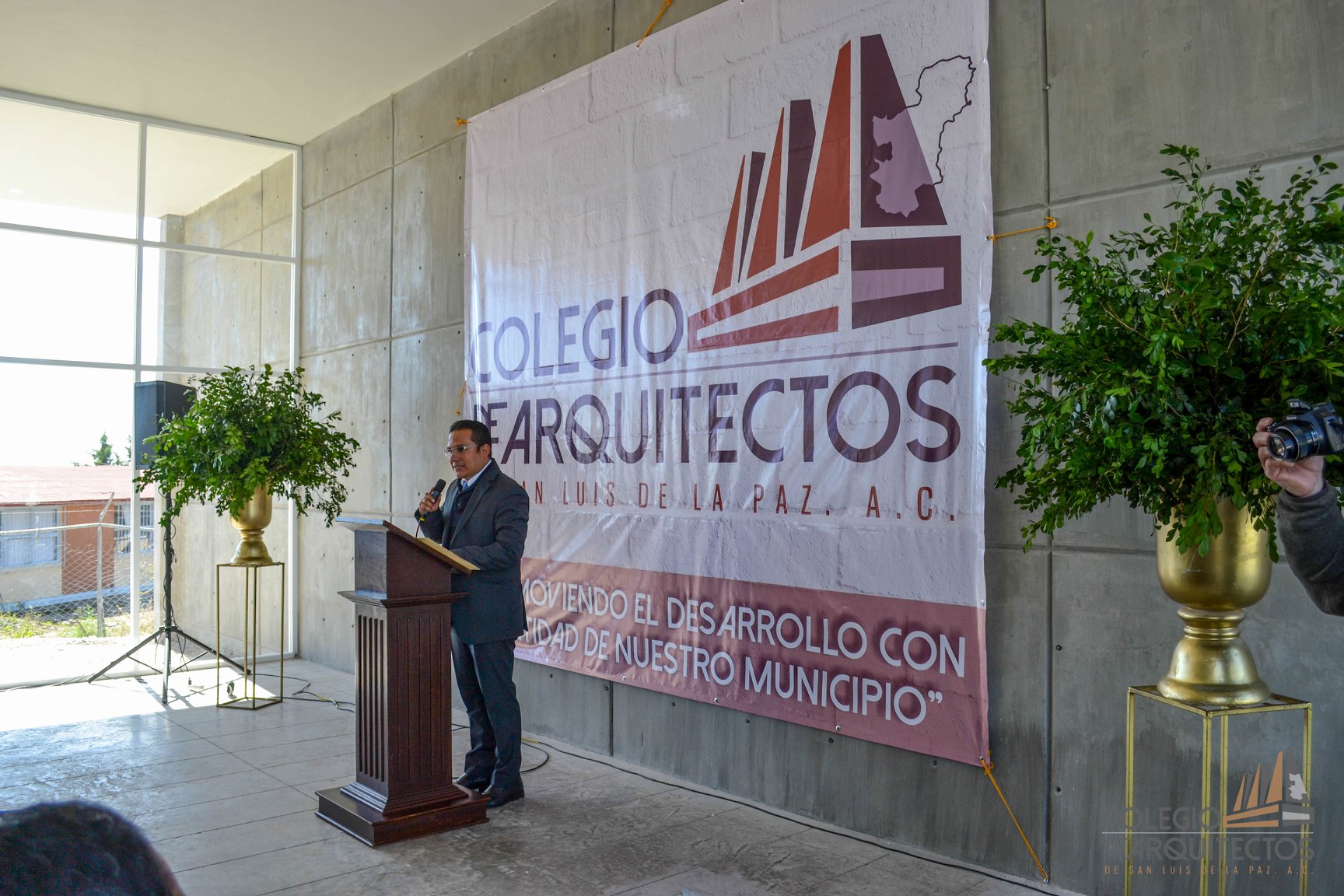 Adolfo Zavala, fotografía tomada del FB del Colegio de Arquitectos de San Luis de la Paz