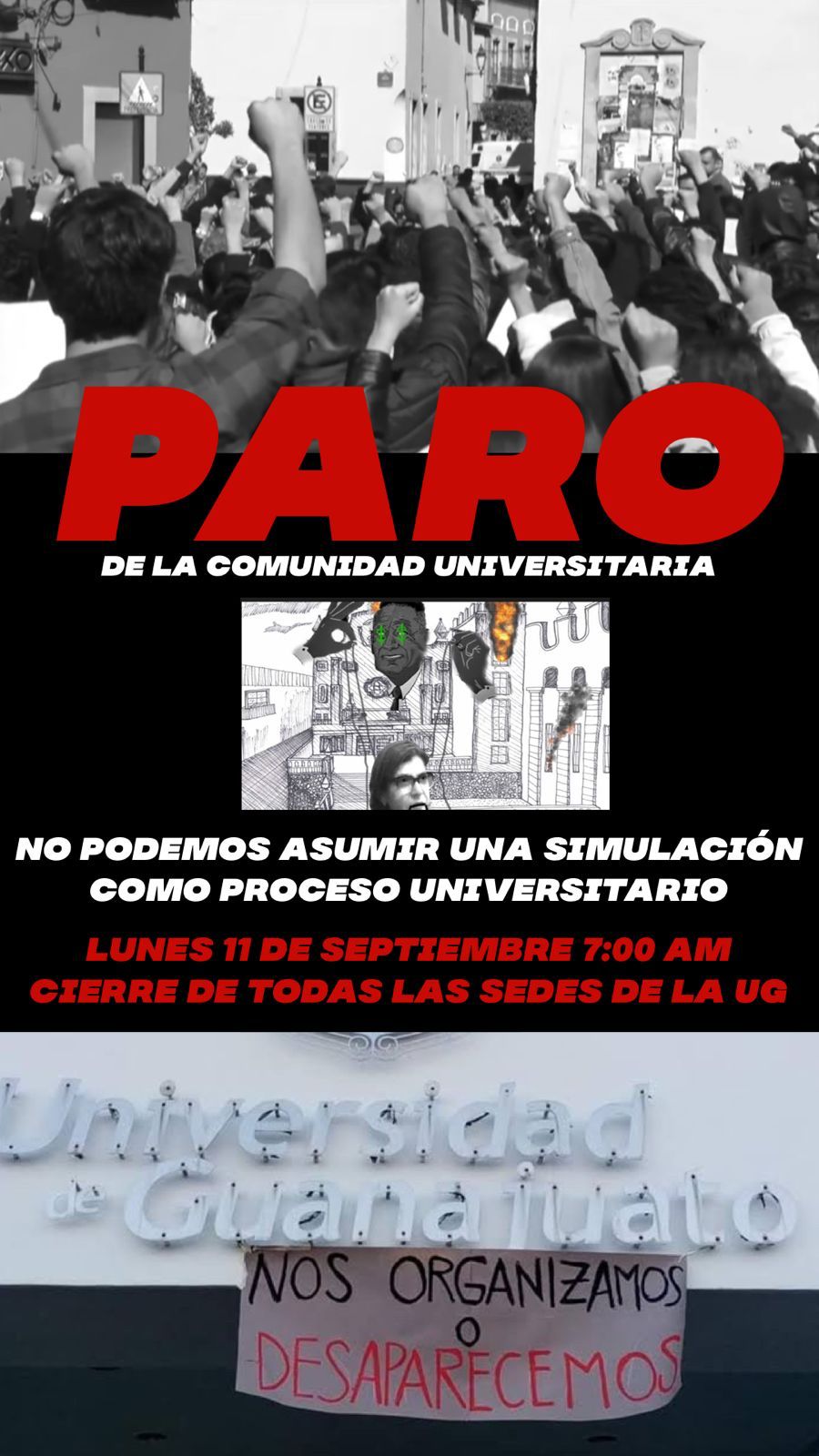 Convocatoria que circula en redes sociales