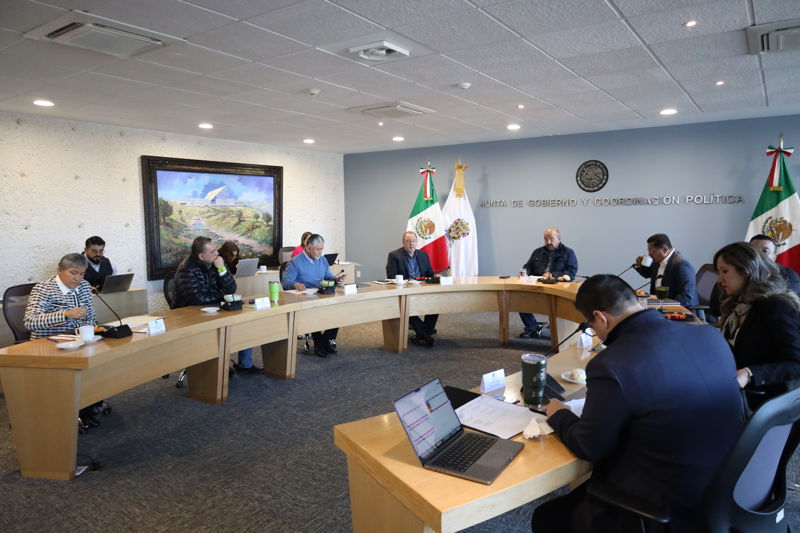 Integrantes de la Junta de Gobierno y Coordinación Política en el Congreso. Fotografía especial