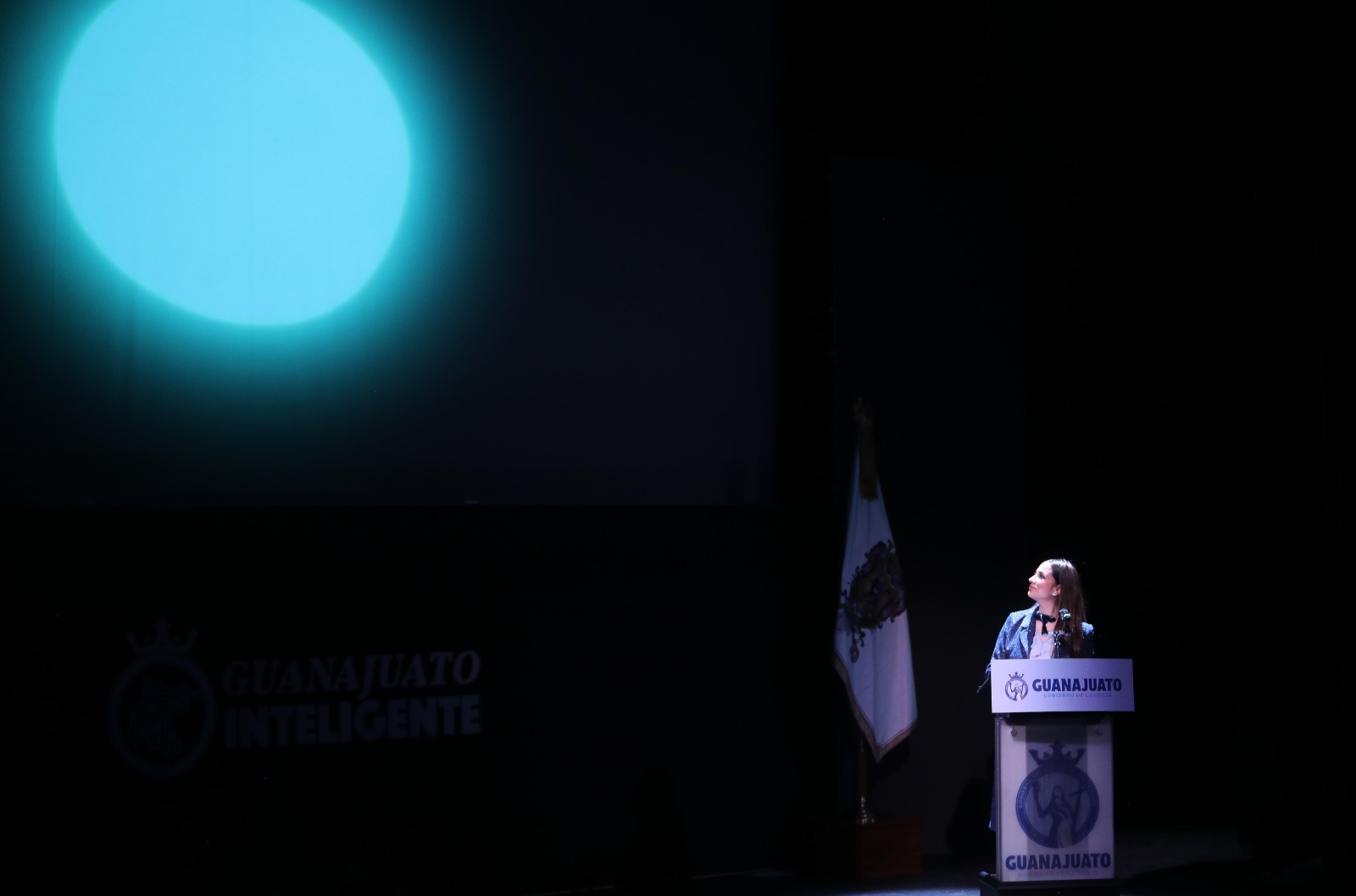 Libia García durante la presentación del programa de gobierno. Fotografía especial