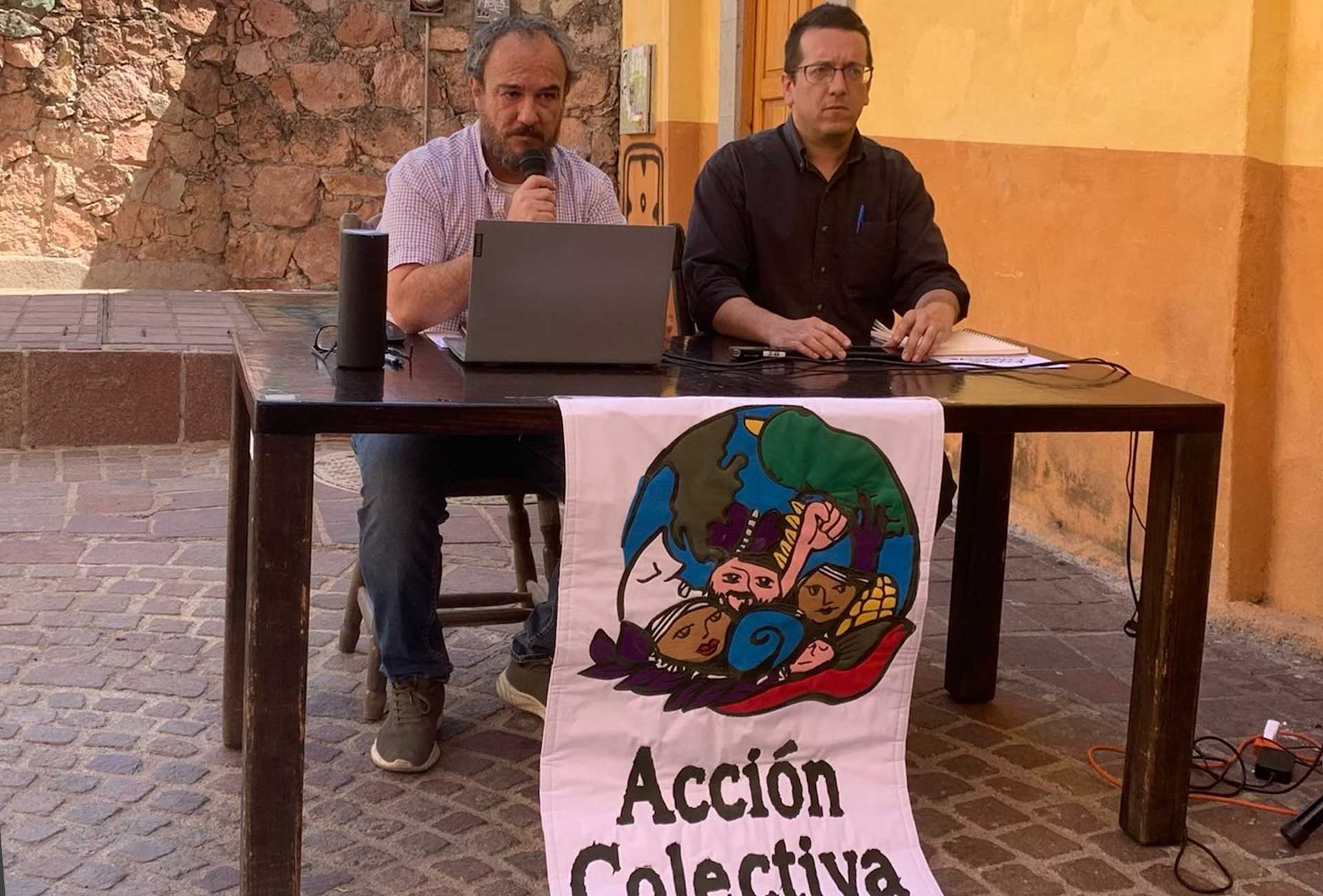Gustavo Lozano y Yann Godbert de Acción Colectiva y Movimiento Colibríes, respectivamente.