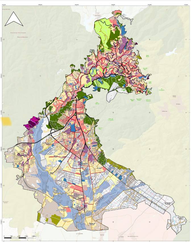 Mapa de usos y destinos de suelo Guanajuato