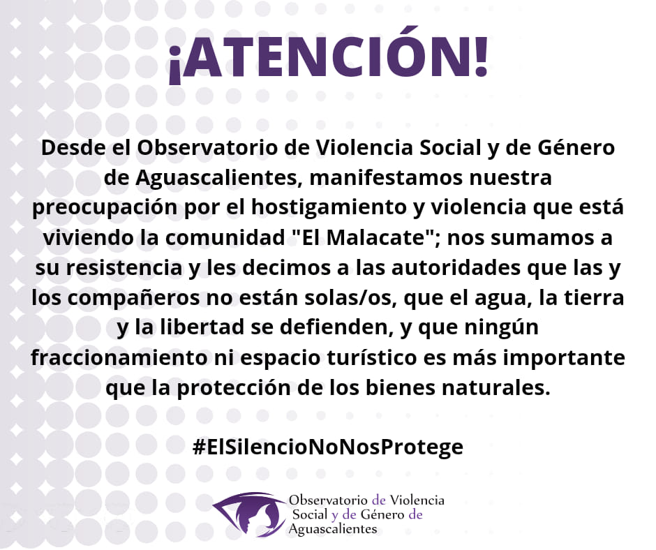 Imagen publicada en las redes sociales del Observatorio de Violencia Social y de Género el pasado 28 de octubre