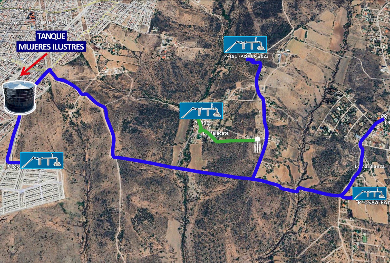 Modificación del proyecto. Imagen entregada por el Modelo Integral de Aguas de Aguascalientes (MIAA)