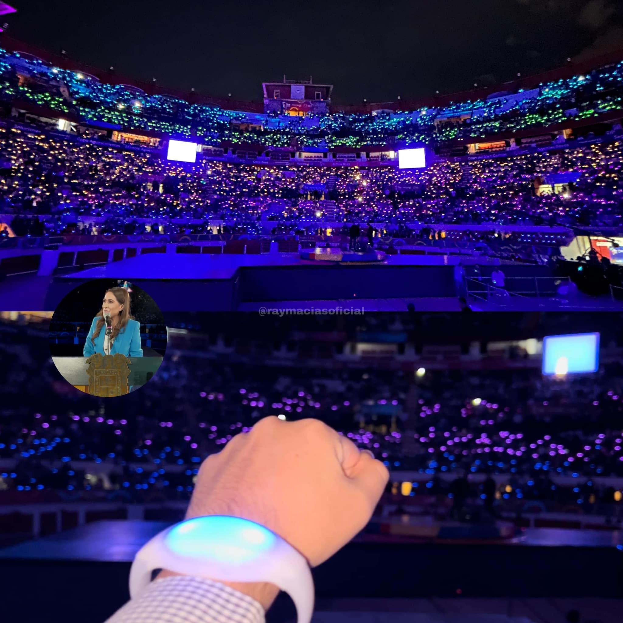 Pulseras regaladas por la administración estatal durante el Primer Informe de Gobierno. Fuente: Redes Sociales.